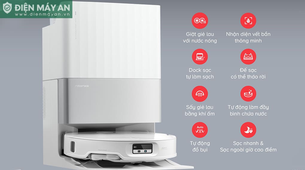 Robot hút bụi lau nhà Roborock Q Revo EdgeT - Trắng